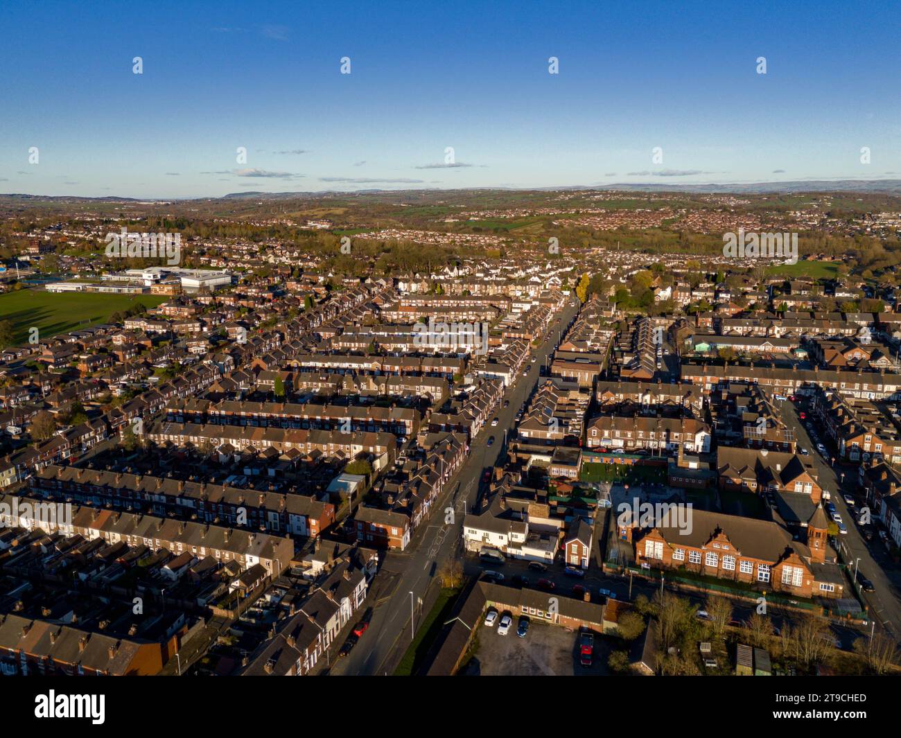 Port Vale, Vale Park Aerial Drone Winter 2023 DJI Mini 4 Pro Stockfoto