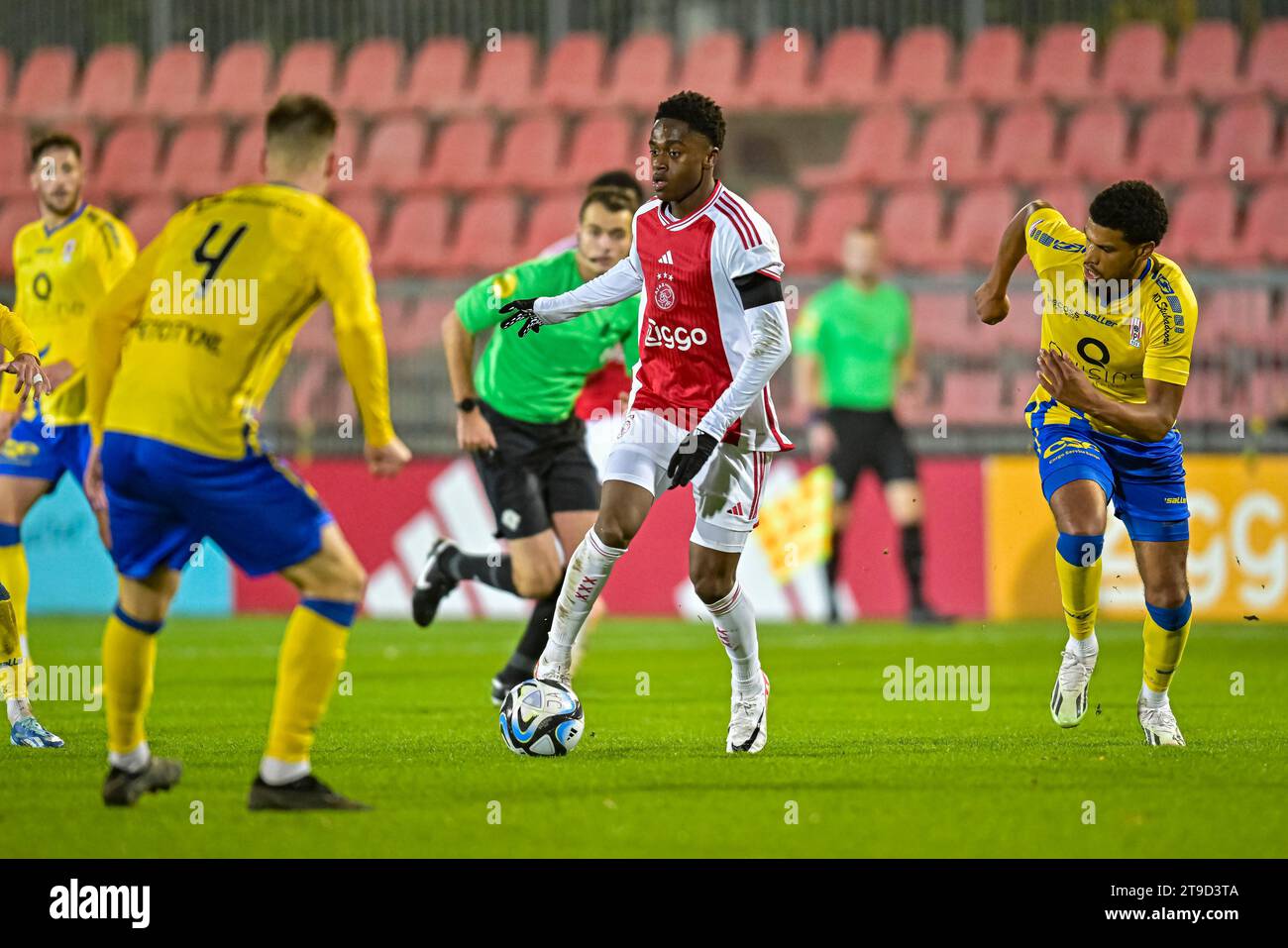 Amsterdam, Niederlande. November 2023. AMSTERDAM, NIEDERLANDE - 24. NOVEMBER: Jaydon Banel von Jong Ajax in Aktion während des niederländischen Keuken Kampioen Divisie Spiels zwischen Jong Ajax und TOP Oss im Sportpark de toekomst am 24. November 2023 in Amsterdam. (Foto von Jan Mulder/Orange Pictures) Credit: Orange Pics BV/Alamy Live News Stockfoto