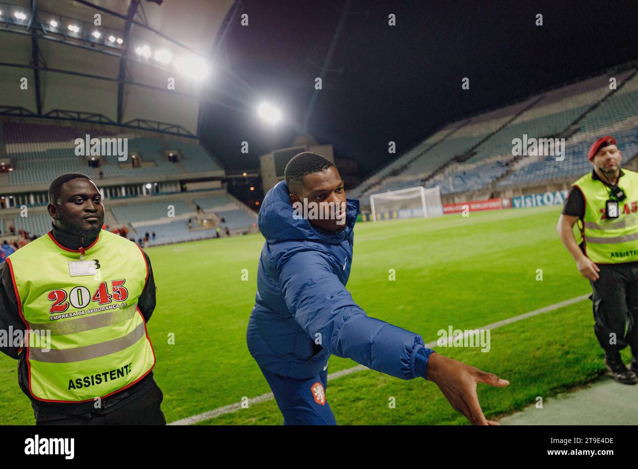 Denzel Dumfries während des Qualifikationsspiels zur UEFA Euro 2024 zwischen den Nationalmannschaften Gibraltar und den Niederlanden, Estadio Algarve, Loule, Faro, Portugal. ( Stockfoto