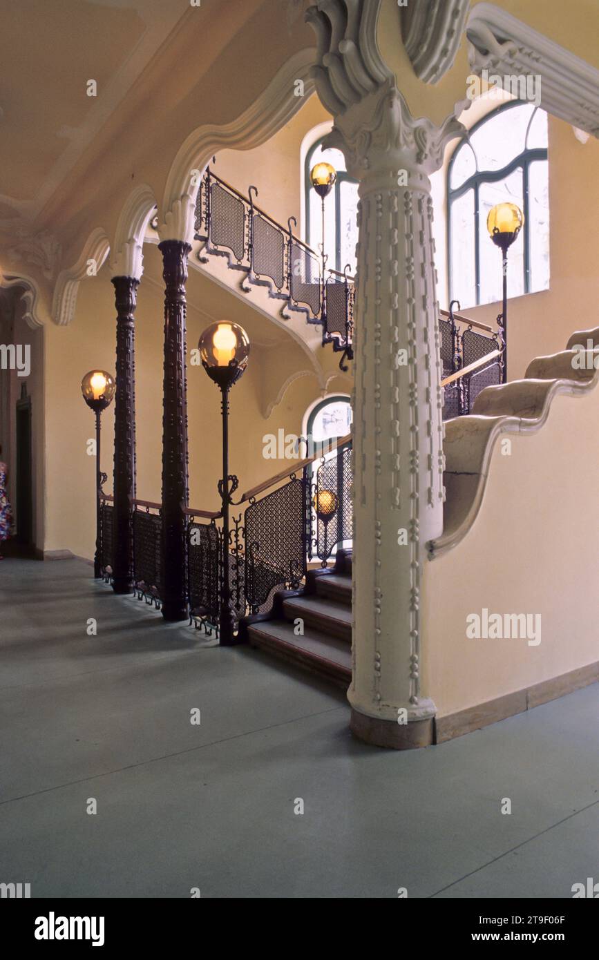 Budapest, Postsparkassa, Ödön Lechner 1900-1901 // Budapest, Postspar Bank, Ödön Lechner 1900-1901 Stockfoto