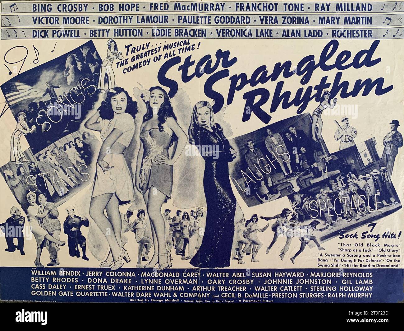 PAULETTE GODDARD DOROTHY LAMOUR VERONICA LAKE in STAR SPANGLED RHYTHMUS 1942 Regisseur GEORGE MARSHALL Paramount Pictures Stockfoto