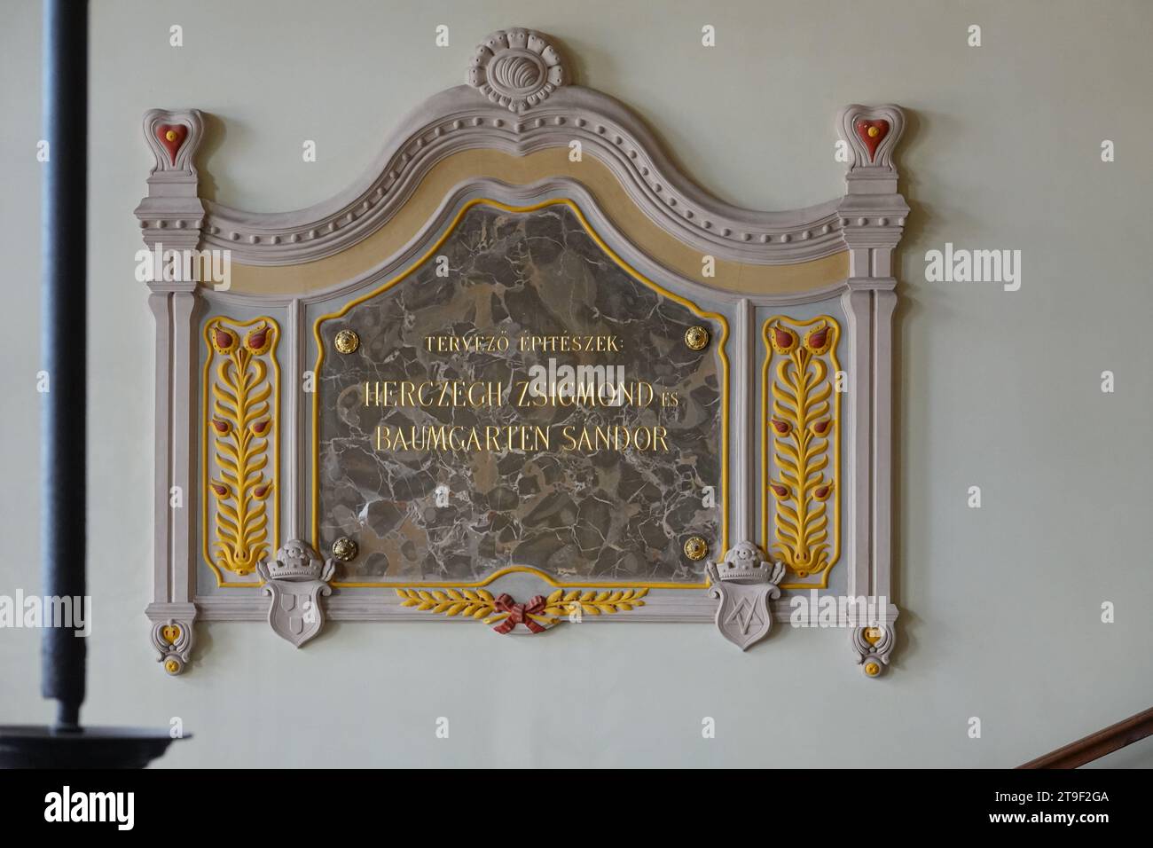 Blindenschule (Vakok Iskolája), Sandor Baumgarten, Zsigmond Herzegh 1904, Foyer // Schule der Blinden, (Vakok Iskolája), Sandor Baumgarten, Zsigmond Stockfoto