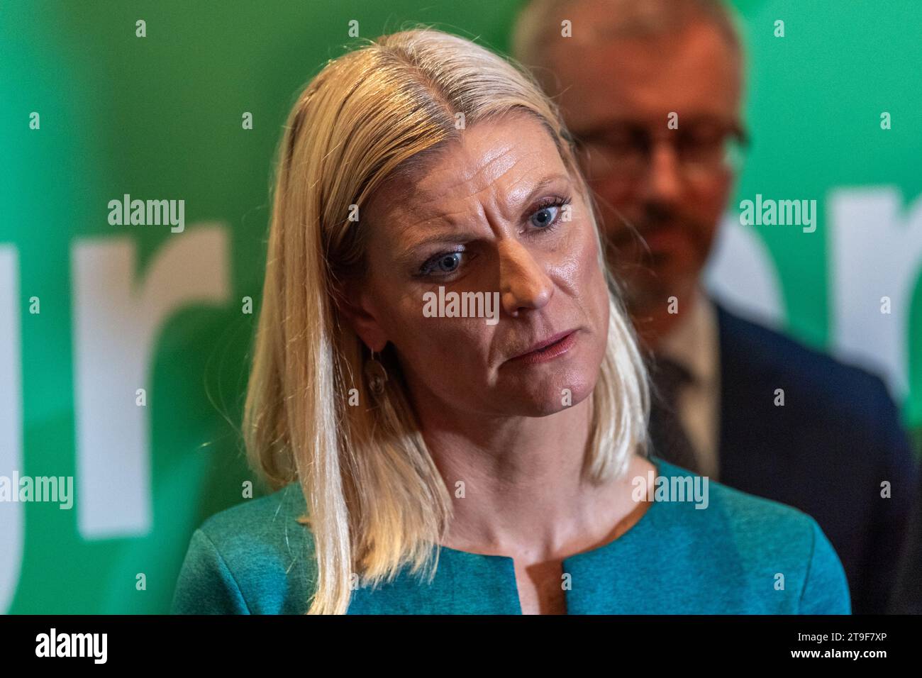 Irischer Politiker der Grünen, Minister Pippa Hackett TD. Stockfoto
