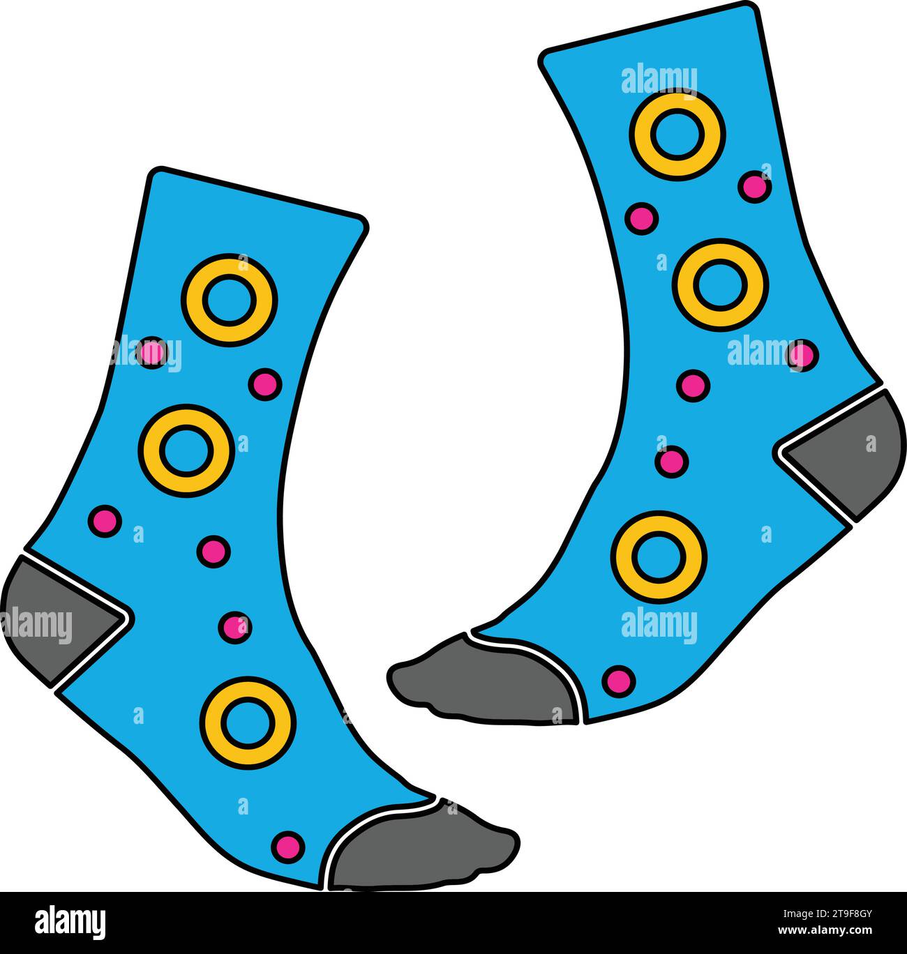 Blaue Socken mit Lichtsymbol. Schönes Design und vollständig editierbarer Vektor für kommerzielle Zwecke, gedruckte Dateien und Präsentationen, Werbematerialien und Web Stock Vektor