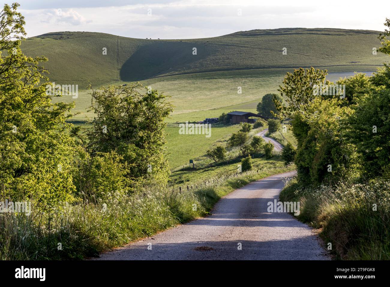 Blick von Pewsey Downs; Wiltshire; Großbritannien Stockfoto