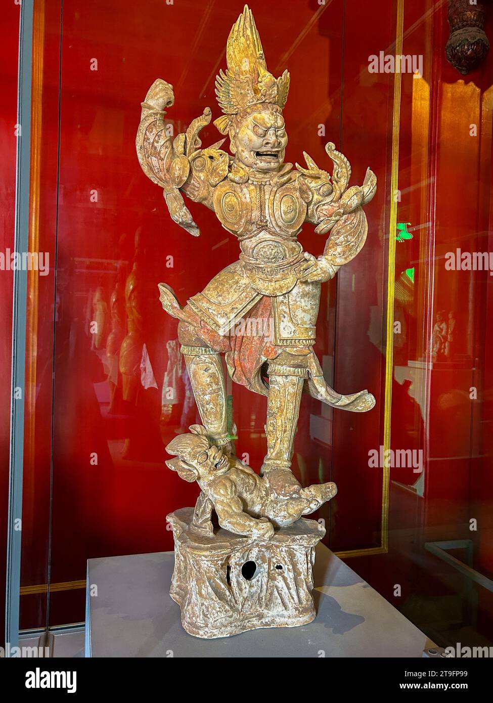 Peking, China, Chinesische Schätze, Kunst, Urban Monument, „Die Verbotene Stadt“, Historische Denkmäler, Gemalter Himmelskönig Aus Terrakotta (714), Tang-Dynastie Stockfoto