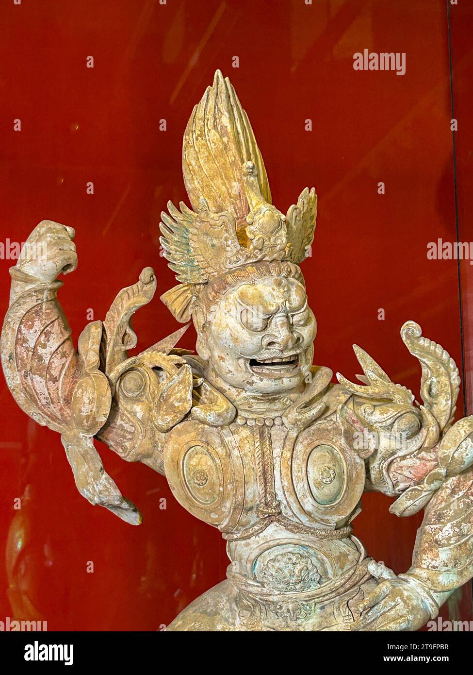 Peking, China, Chinesische Schätze, Kunst, Urban Monument, „Die Verbotene Stadt“, Historische Denkmäler, Gemalter Himmelskönig Aus Terrakotta (714), Tang-Dynastie Stockfoto