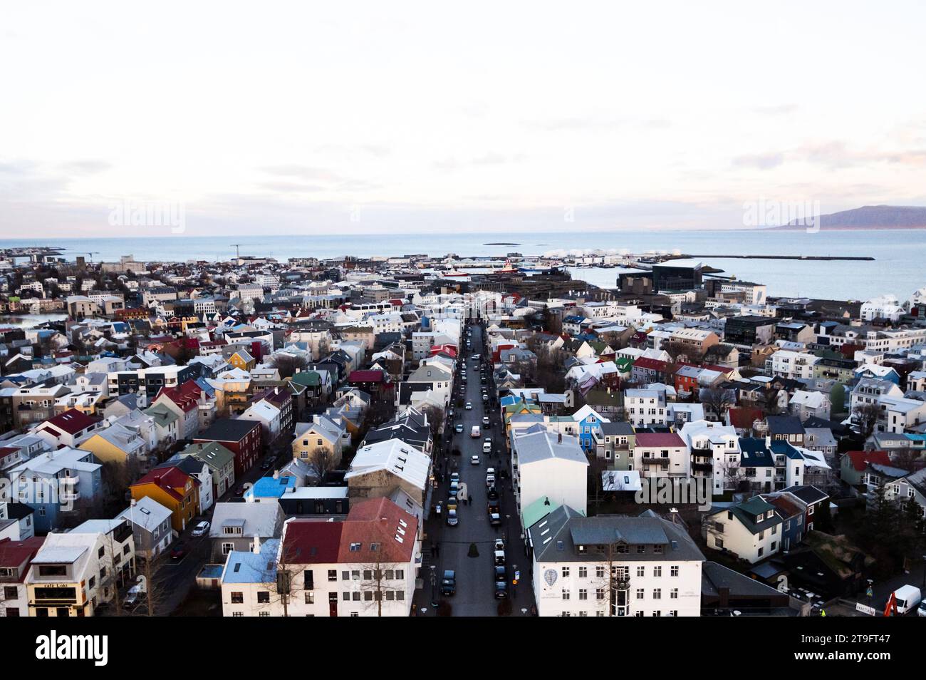 Straßen von Reykjavik Stockfoto