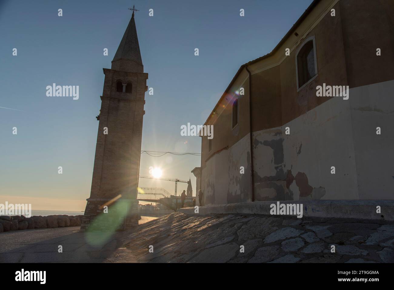 Kirche Unserer Lieben Frau von der Angel am Strand von Caorle Italien, Santuario della Madonna dell'Angelo Stockfoto