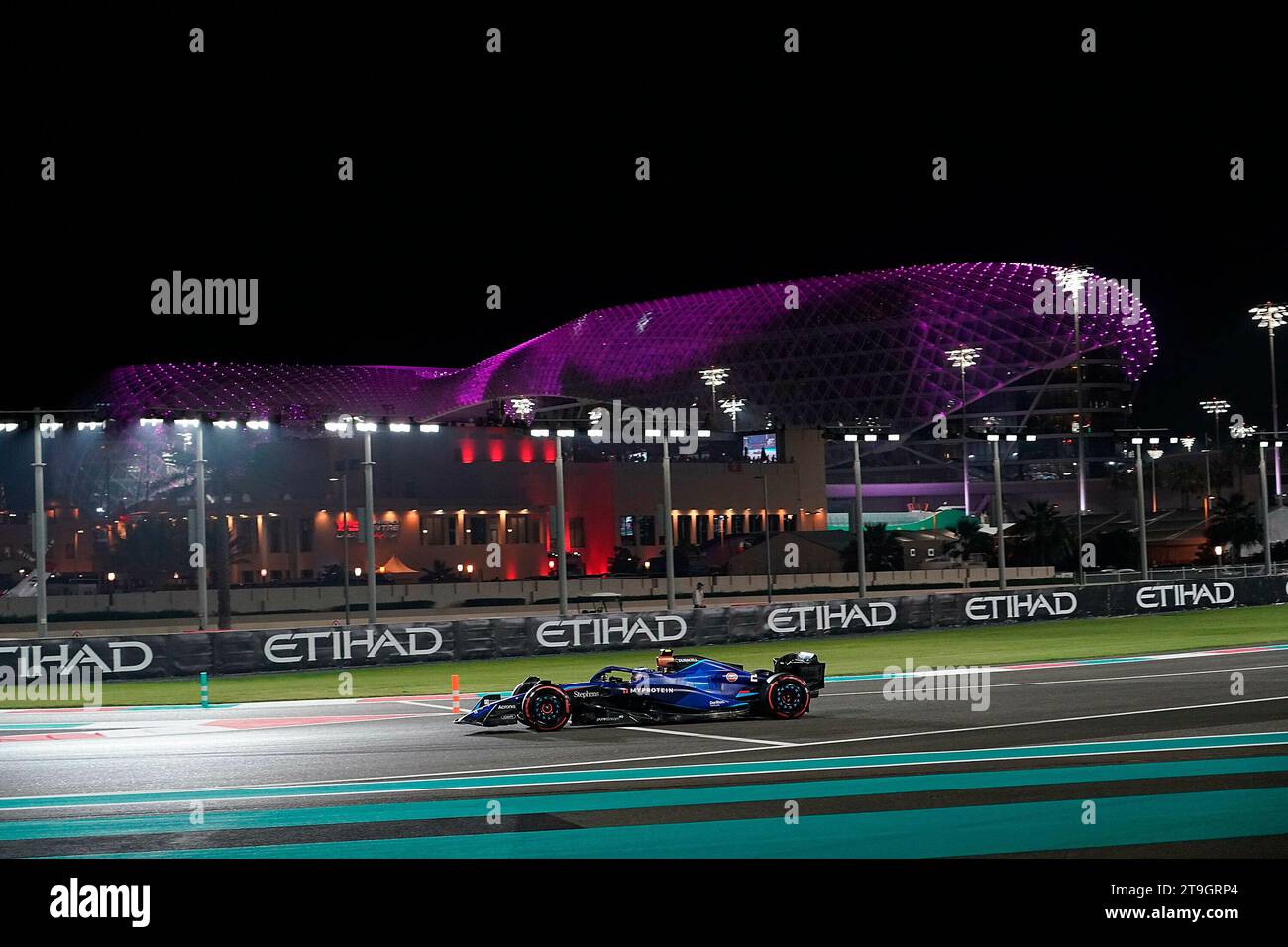 25. November 2023, Yas Marina Circuit, Abu Dhabi, Formel 1 Etihad Airways Abu Dhabi Grand Prix 2023, im Bild Logan Sargeant (USA), Williams Racing Stockfoto