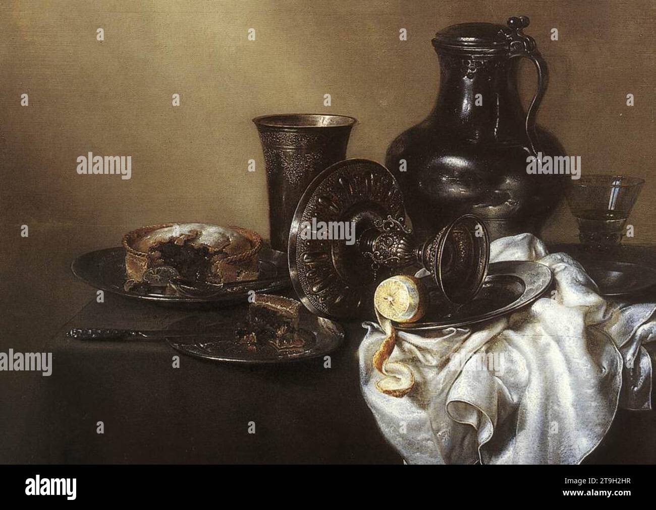 Stillleben um 1636 von Willem Claesz. Heda Stockfoto
