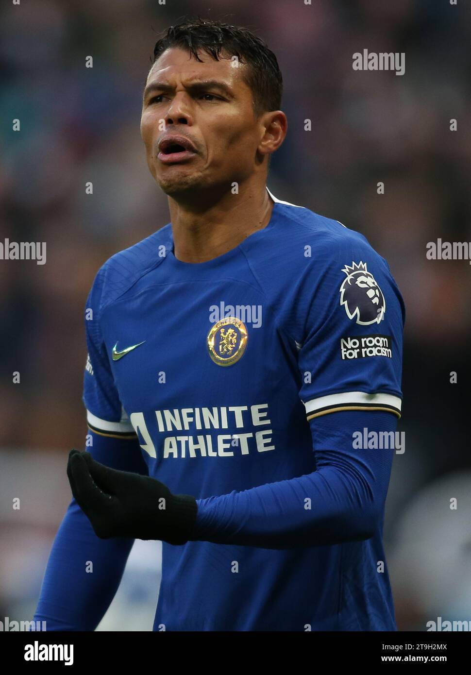 Chelsea's Thiago Silva während des Premier League-Spiels zwischen Newcastle United und Chelsea in St. James's Park, Newcastle am Samstag, den 25. November 2023. (Foto: Michael Driver | MI News) Credit: MI News & Sport /Alamy Live News Stockfoto