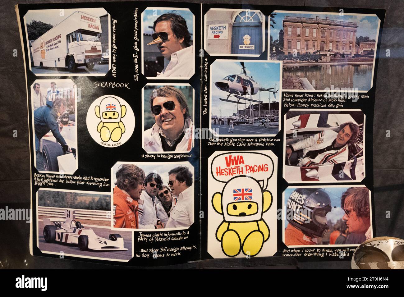 Hesketh Racing Team Formel 1 Sammelalbum Stockfoto