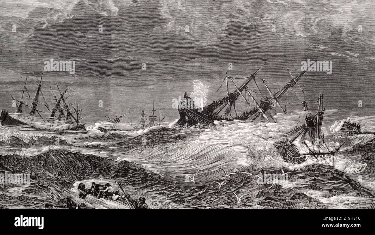 GROSSER STURM am 24-26. November 1703 Stockfoto