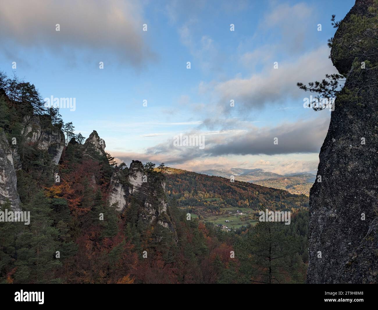 Slowakei Panoramablick auf wunderschöne Berge, männliche Tatra, kleine Tatra Berge Stockfoto