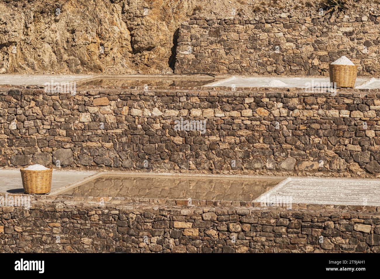 Salinas las grandes zapotlitan Salinas y capilla enterrada, Salzbergbau, Salzpfälzer, in der Nähe von Zapotitlán, Tehuacan, Puebla, Mexiko, 2022 Stockfoto