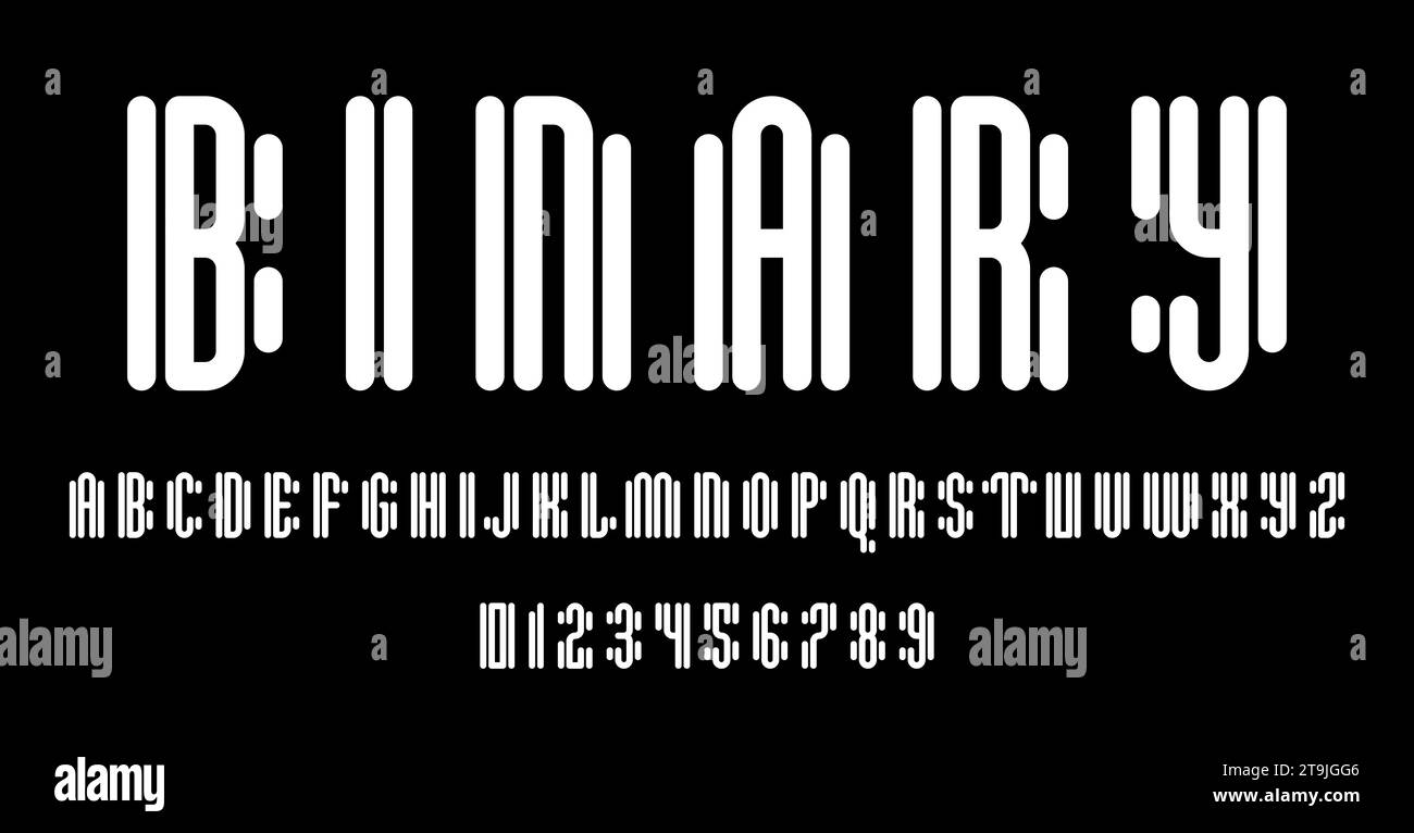 Satz von Alphabeten font Buchstaben und Zahlen moderne abstrakte Design mit Leinen Vector Illustration Stock Vektor