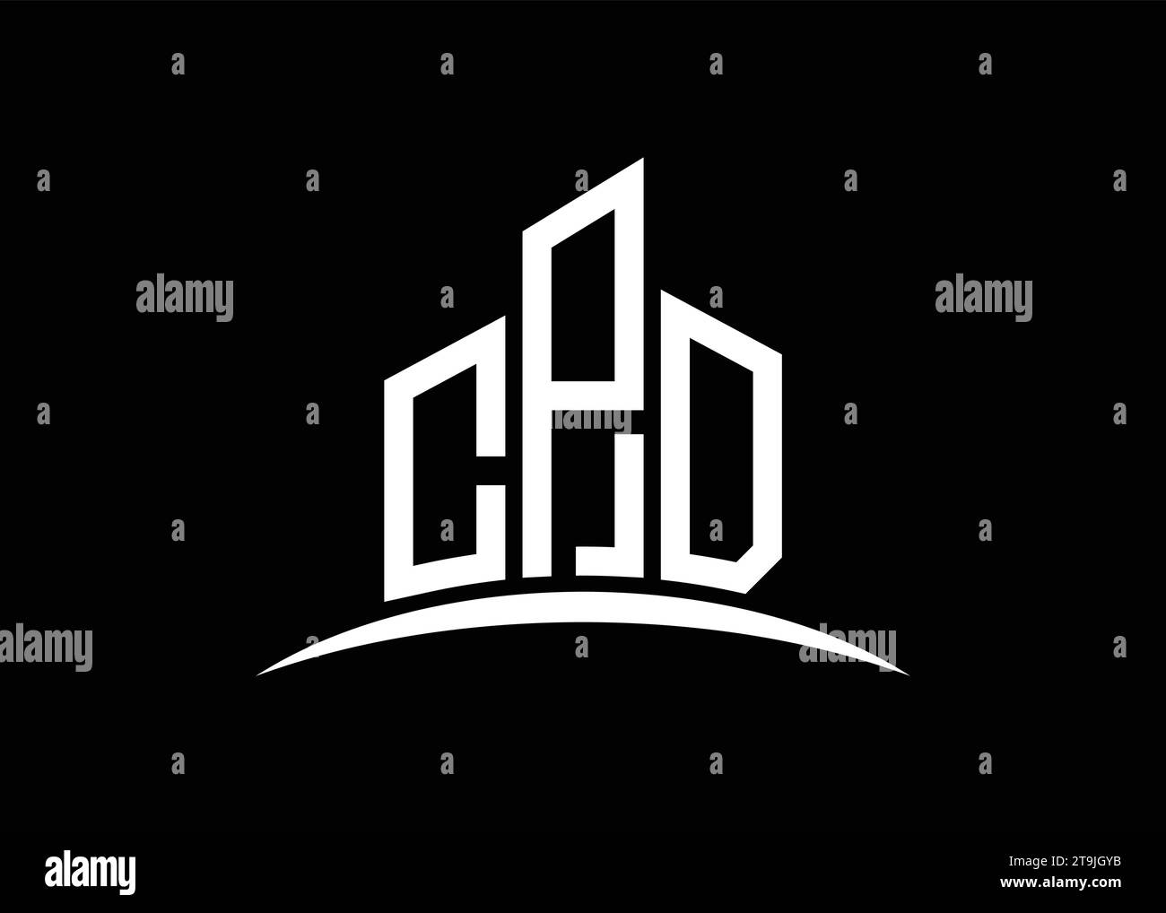 Letter CPD Building Vektor Monogramm Logo Design Vorlage. Building Shape CPD-Logo. Stock Vektor
