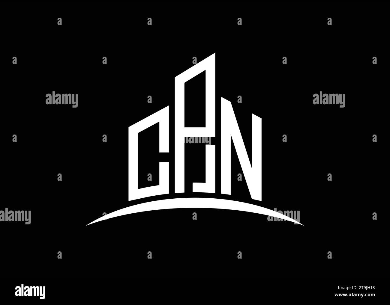 Letter CPN Building Vector Monogramm Logo Design Vorlage. Building Shape CPN-Logo. Stock Vektor