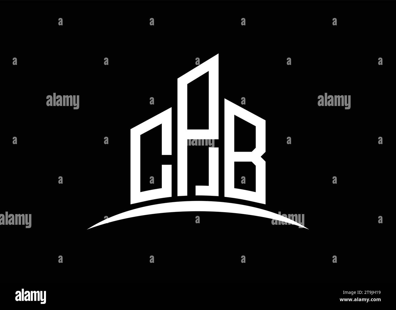 Letter CPB Building Vector Monogramm Logo Design Vorlage. CPB-Logo in Gebäudeform. Stock Vektor