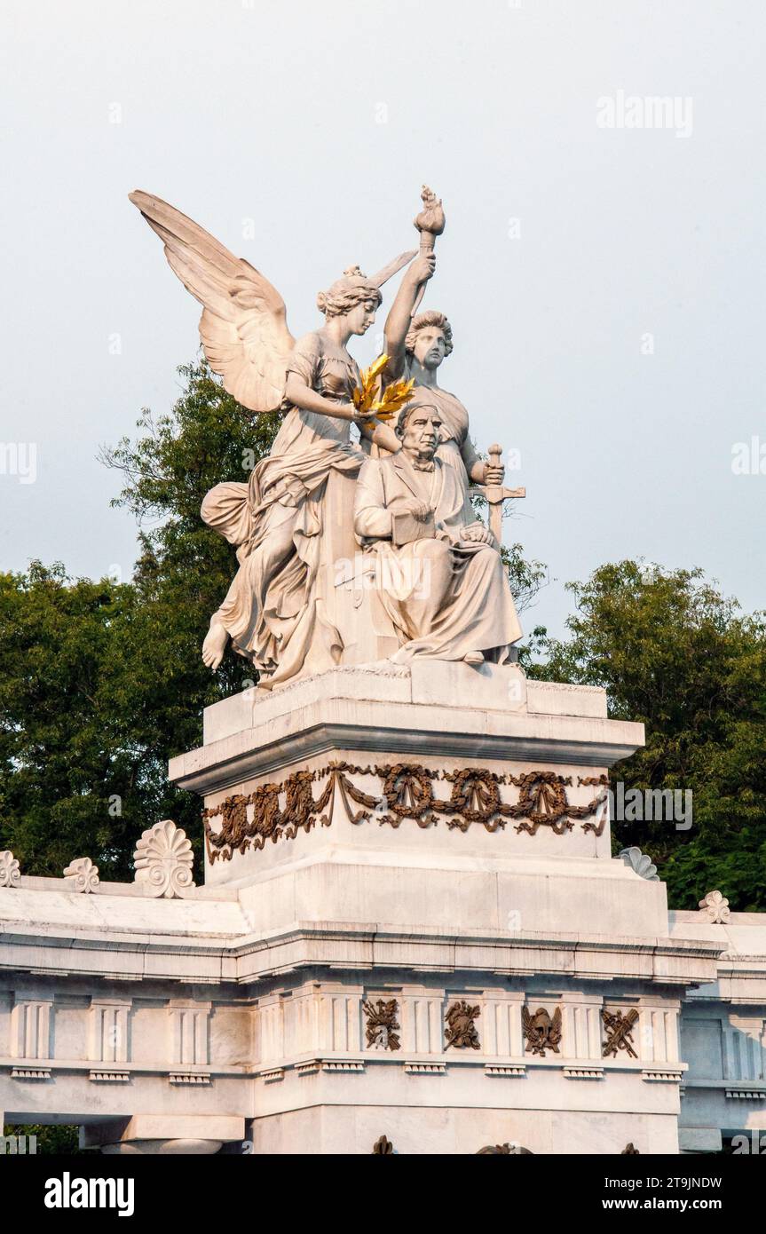Das Denkmal für Benito Juarez befindet sich im Alameda Central im historischen Zentrum von Mexiko-Stadt Stockfoto