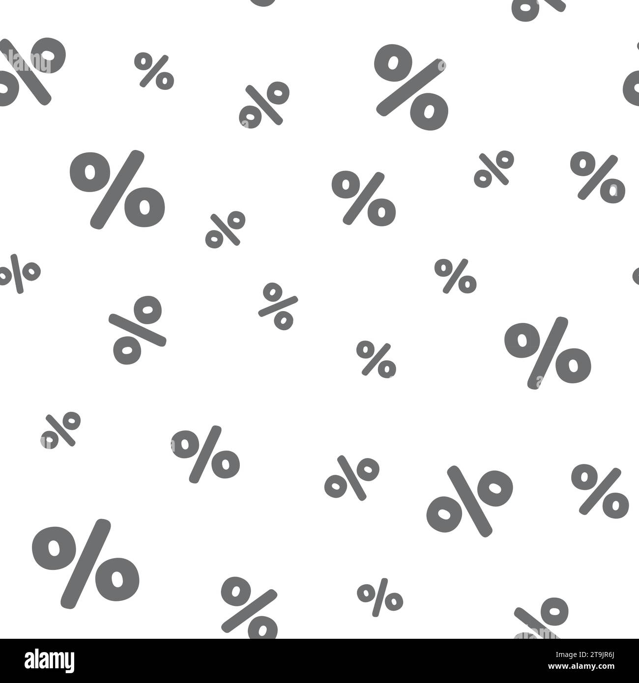 Nahtloses Muster mit Prozentzeichen. Prozentsatz Schwarzweiß-Hintergrund, Rabatt und Marketingvektor. Stock Vektor