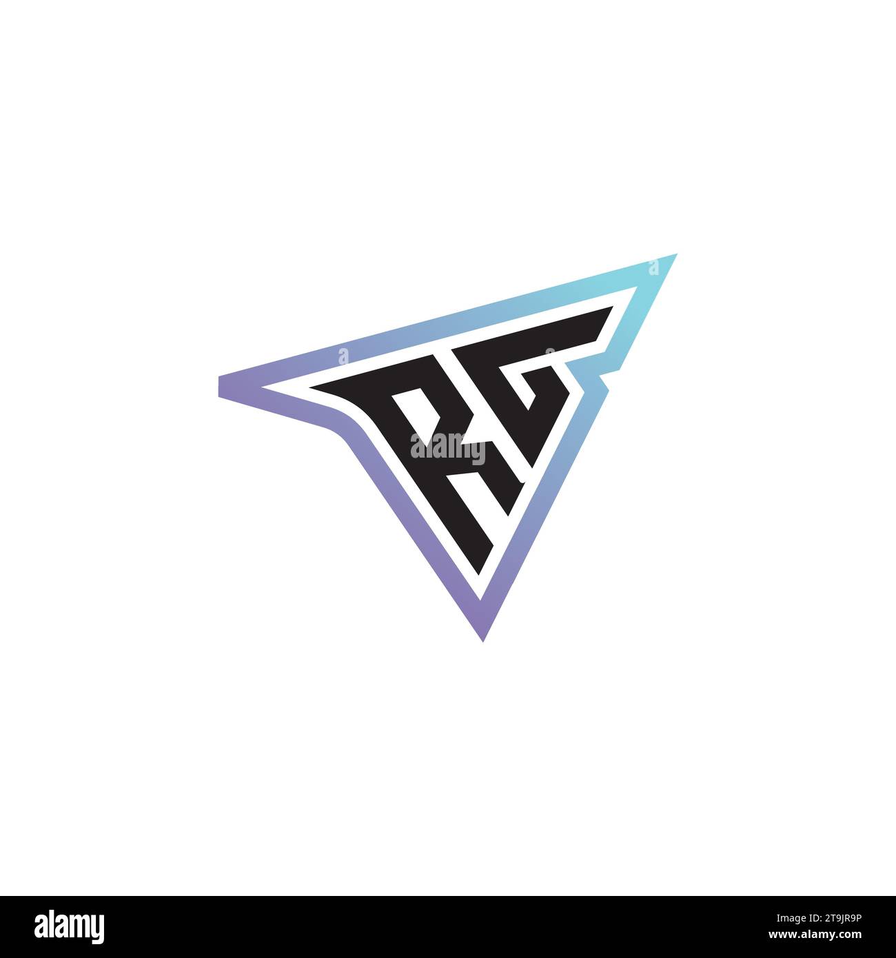 RG Letter Kombination aus coolem Esport-Logo oder anfänglichem Gaming-Logo als inspirierendes Konzeptdesign Stock Vektor