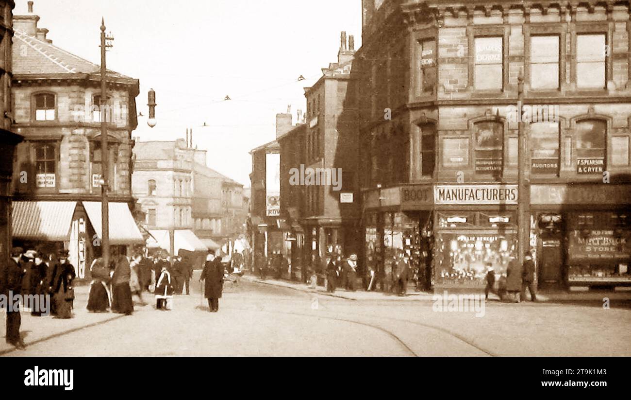 The Cross, Keighley, Anfang der 1900er Stockfoto