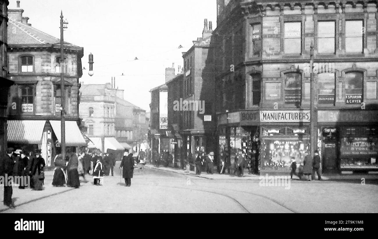 The Cross, Keighley, Anfang der 1900er Stockfoto