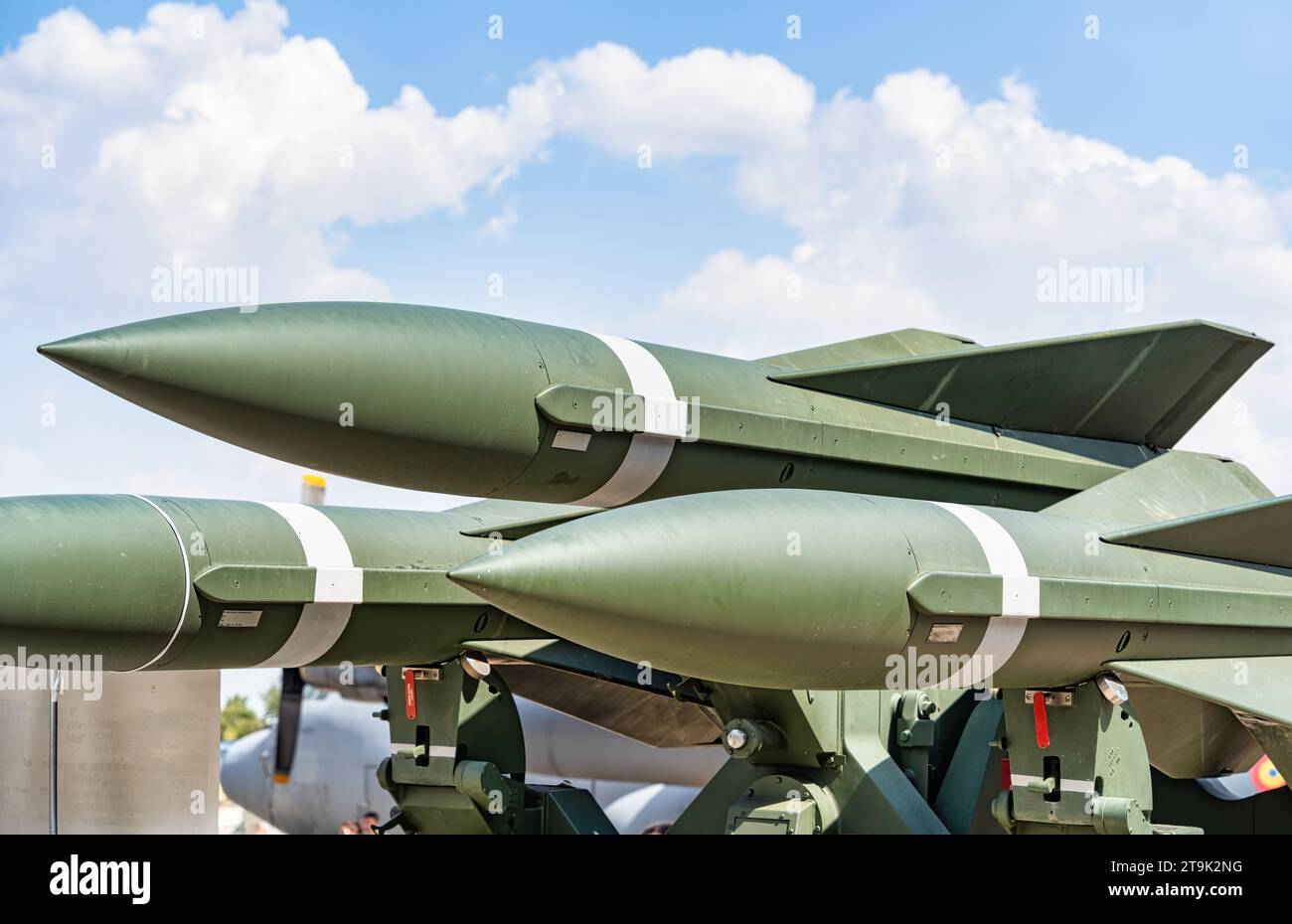 Hawk Mittelstreckenrakete zur Luftabwehr. Stockfoto