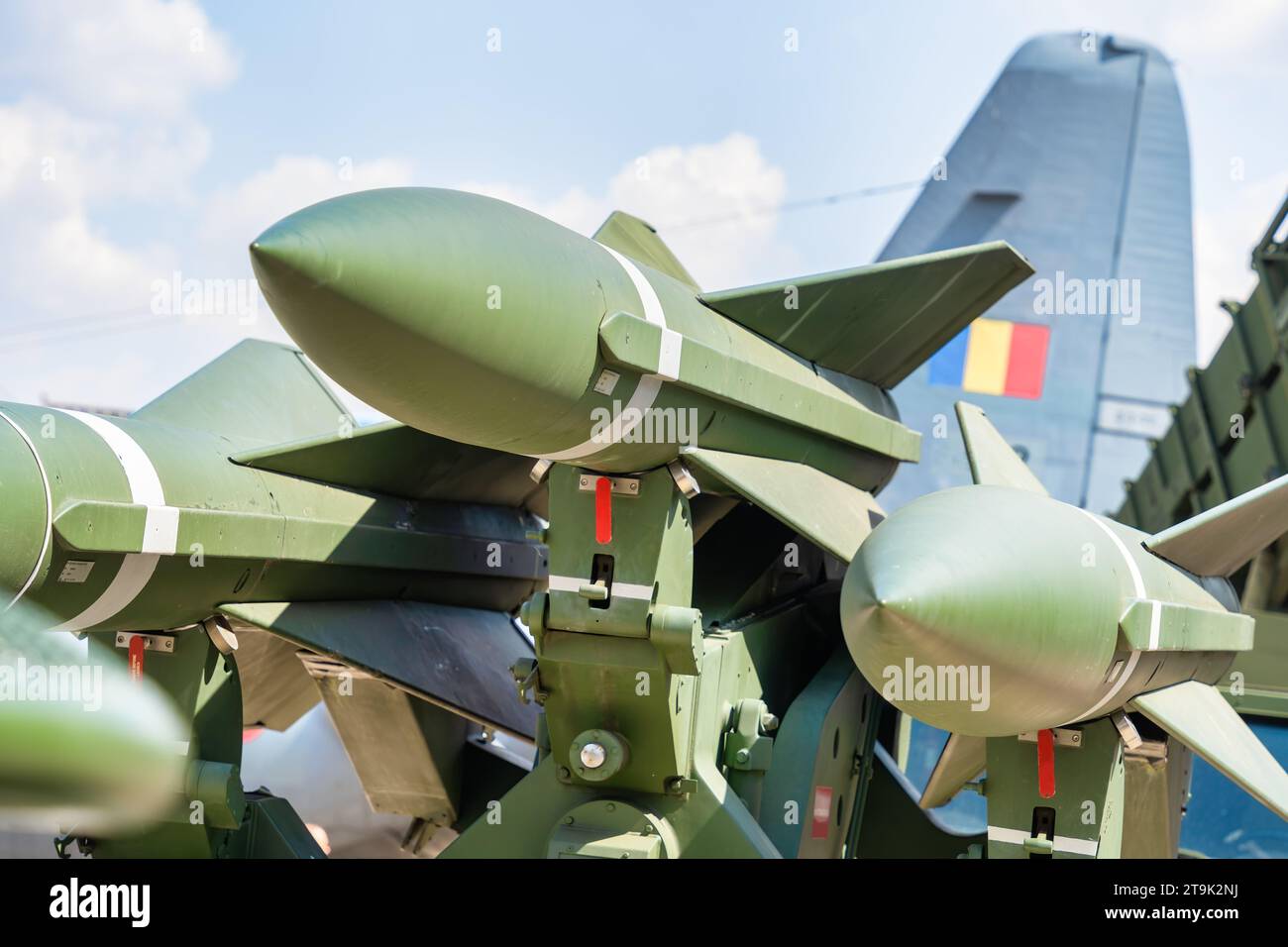 Hawk Mittelstreckenrakete zur Luftabwehr. Stockfoto