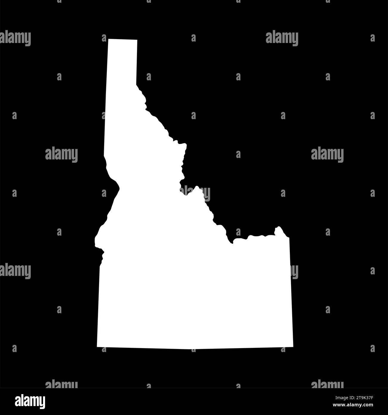 Idaho-Kartenform, vereinigte Staaten von amerika. Symbolvektordarstellung für flache Konzepte. Stock Vektor