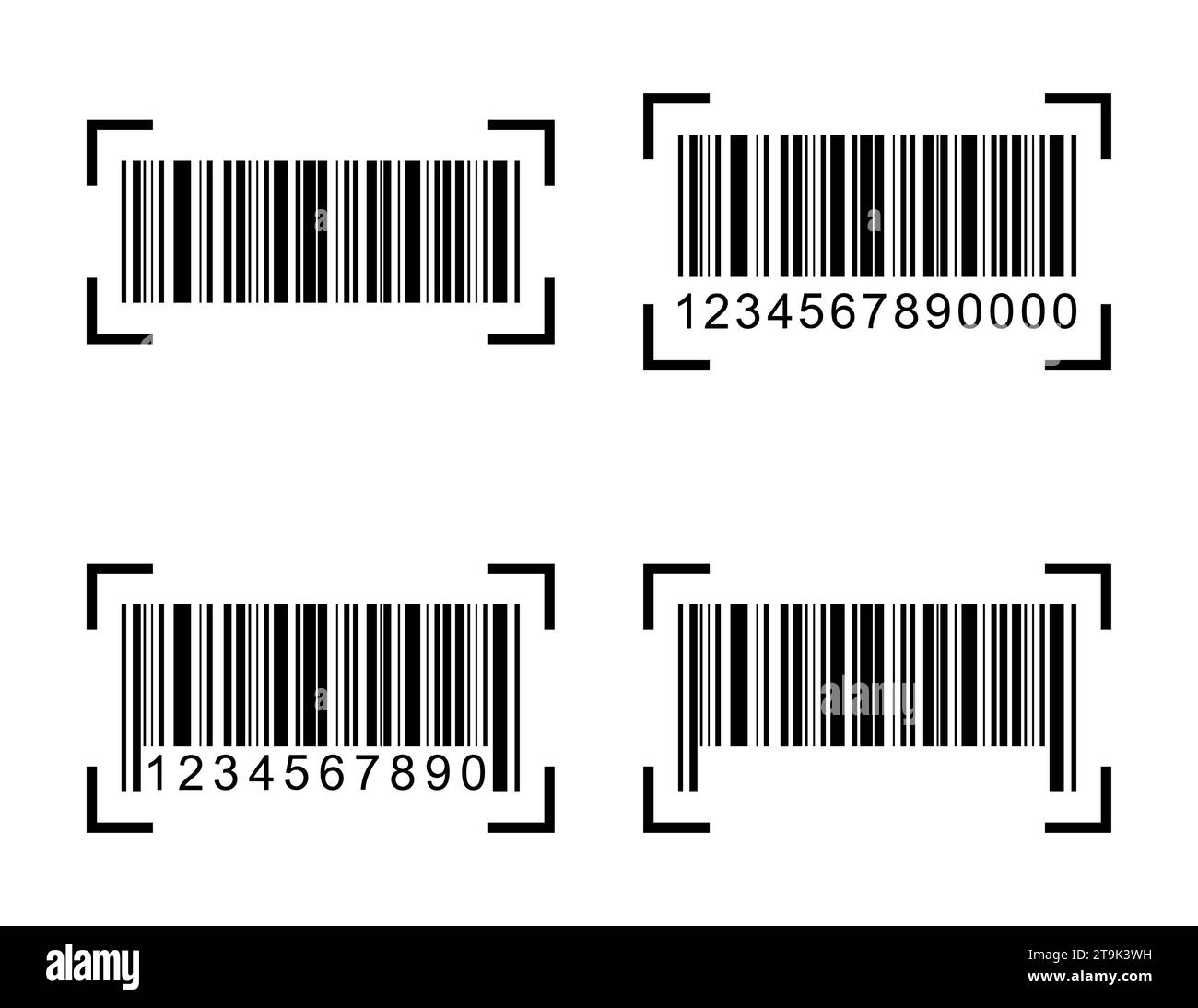 Satz von Barcode-Vektorsymbol. Barcode für flaches Web-Design. Abbildung des Scanners . Stock Vektor