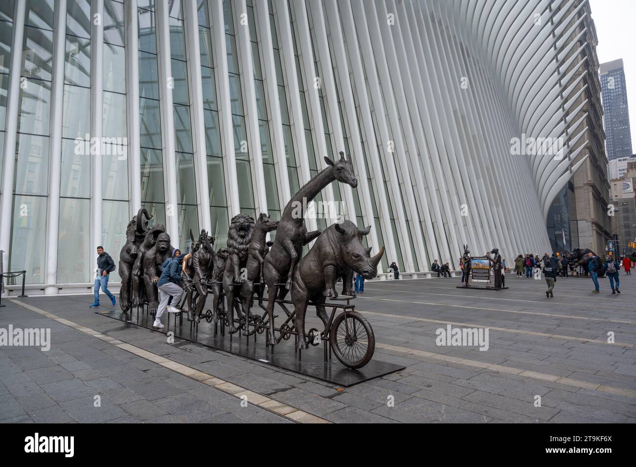 World Trade Center 'Millenium' Street Art in New york City, usa Stockfoto