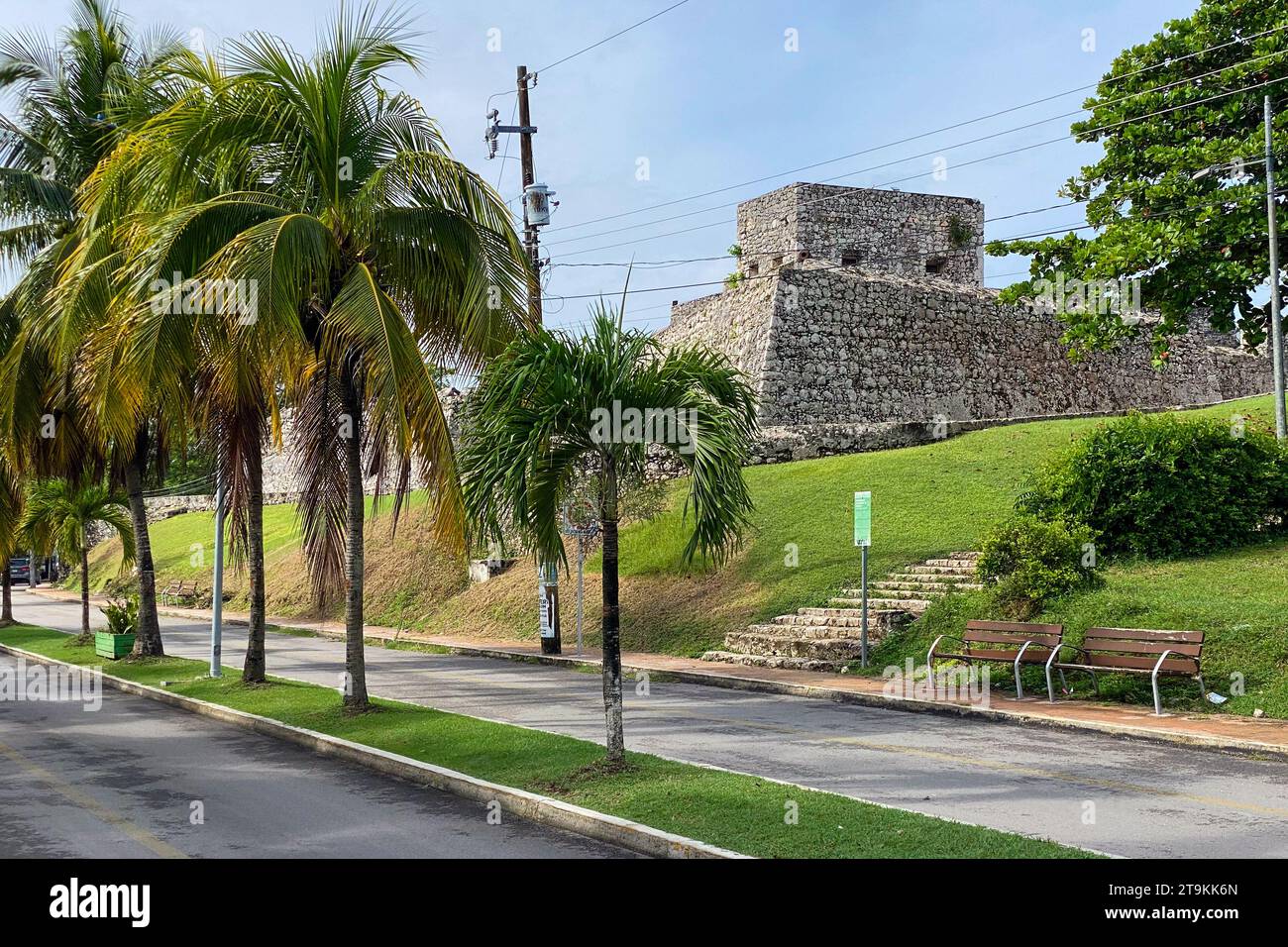 Bacalar - San Felipe Fort in Mexiko Stockfoto