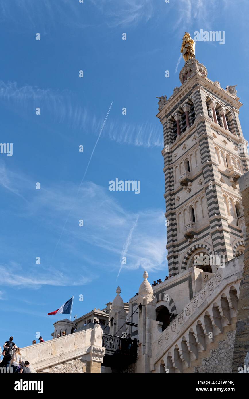 serie de Photos sur la ville de marseille depuis l'Esplanade de Notre Dame de la Garde - Marseille Fotos von der Esplanade von Notre Dame de la Garde Stockfoto