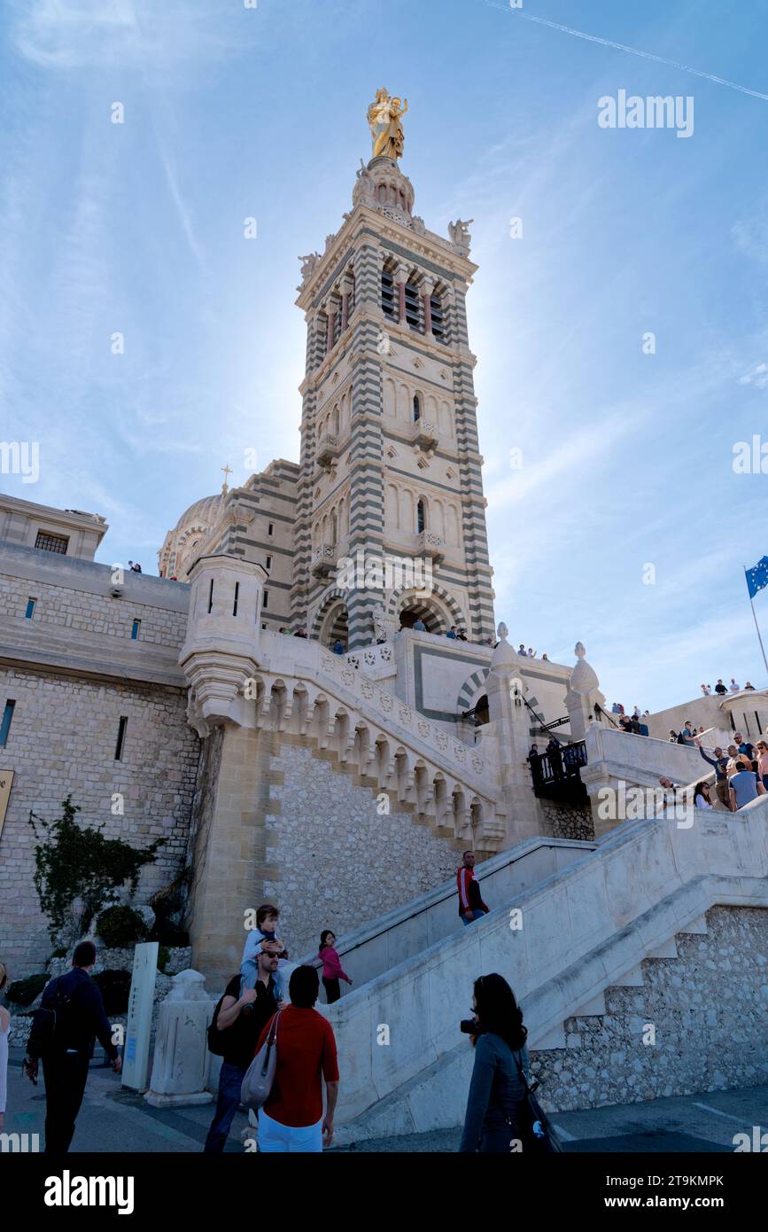 serie de Photos sur la ville de marseille depuis l'Esplanade de Notre Dame de la Garde - Marseille Fotos von der Esplanade von Notre Dame de la Garde Stockfoto