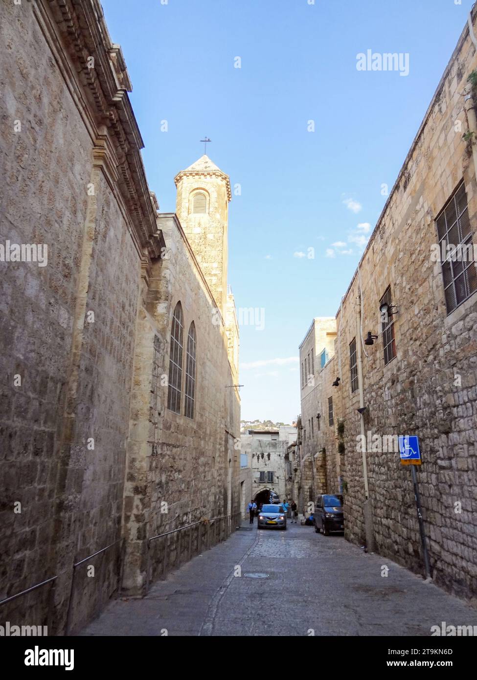 Straßen der Altstadt mit Souvenirläden. Jerusalem, Israel. Stockfoto