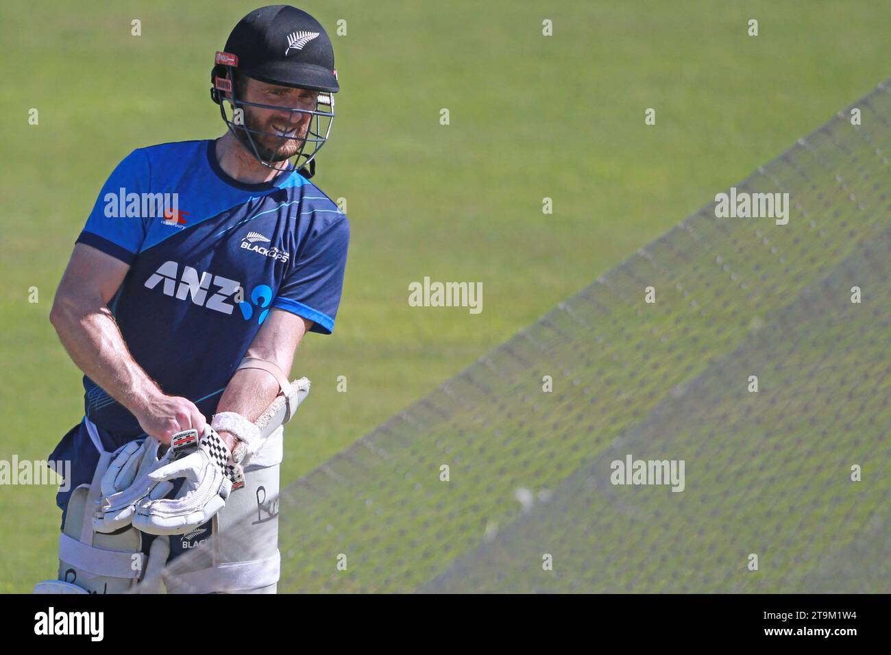 Das neuseeländische Test-Cricket-Team nimmt am ersten Testspiel gegen Bangladesch Teil Stockfoto