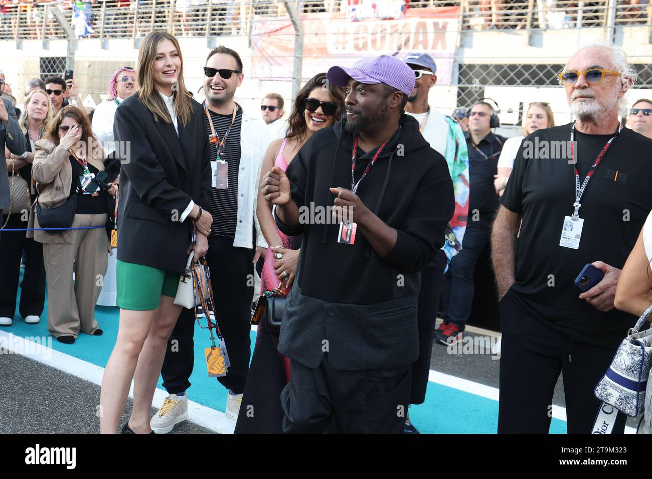 Will.i.am, William James Adams Jr. während des Formel 1 Etihad Airways Abu Dhabi Grand Prix 2023, 22. Runde der Formel-1-Weltmeisterschaft 2023 vom 24. Bis 26. November 2023 auf dem Yas Marina Circuit in Abu Dhabi Stockfoto