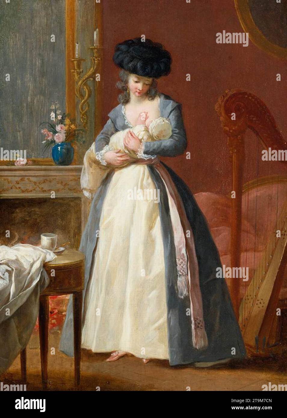 Lady Nursing her Child 1783-86 von Francois-Guillaume Menageot Stockfoto