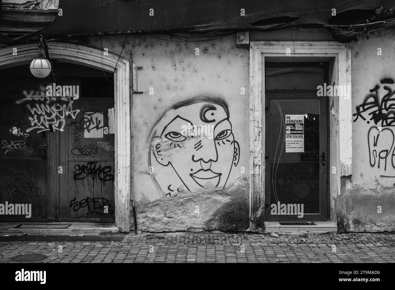 Straßenkunst in Timișoara, Rumänien Stockfoto
