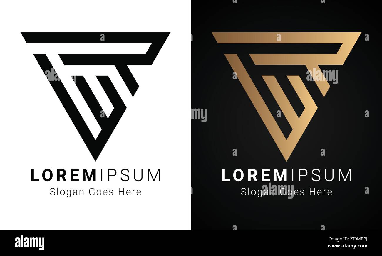 Luxuriöses Initial RM- oder MR-Monogramm-Logo-Design Stock Vektor