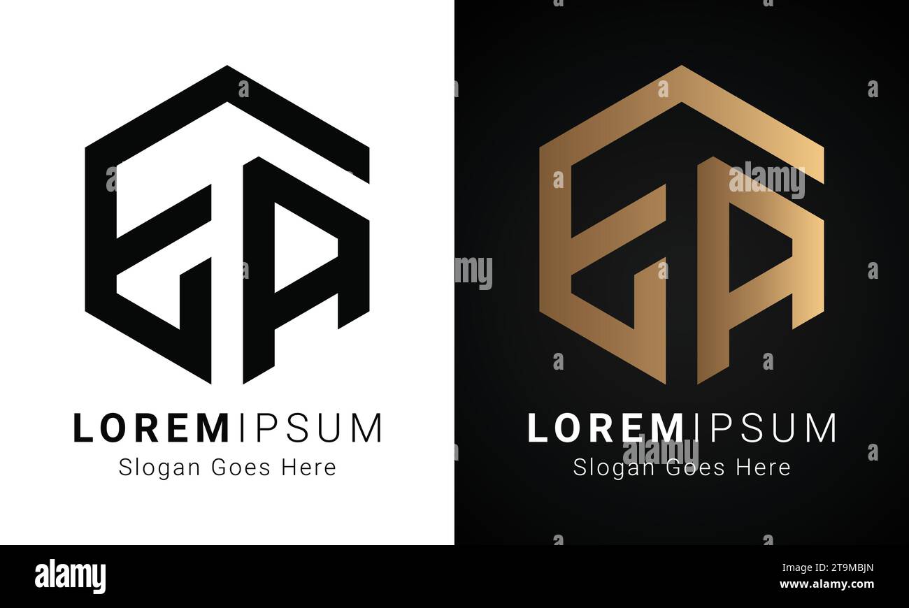 Luxuriöses Design mit EA- oder AE-Monogramm-Schriftzeichen Stock Vektor