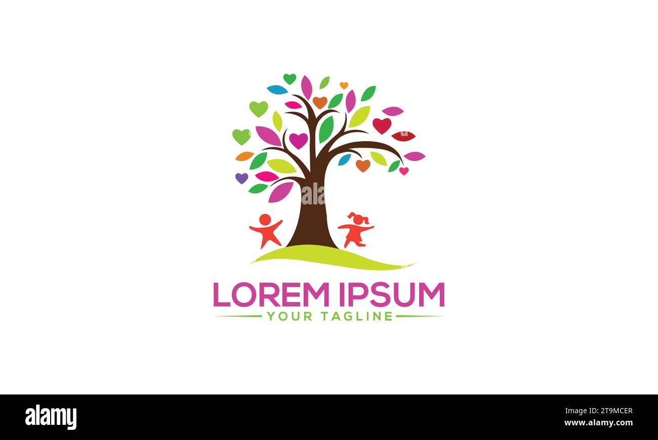 Baumlogos Modernes Logodesign Stock Vektor