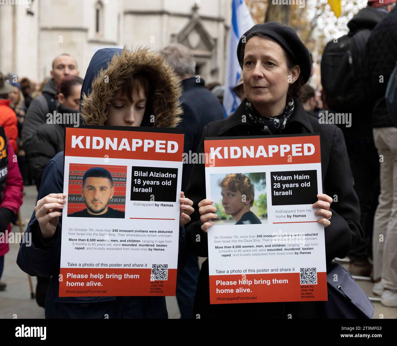 London, Vereinigtes Königreich. 26. November 2023. Tausende von Menschen marschierten gegen den Antisemitismus in Zentral-London. Stockfoto