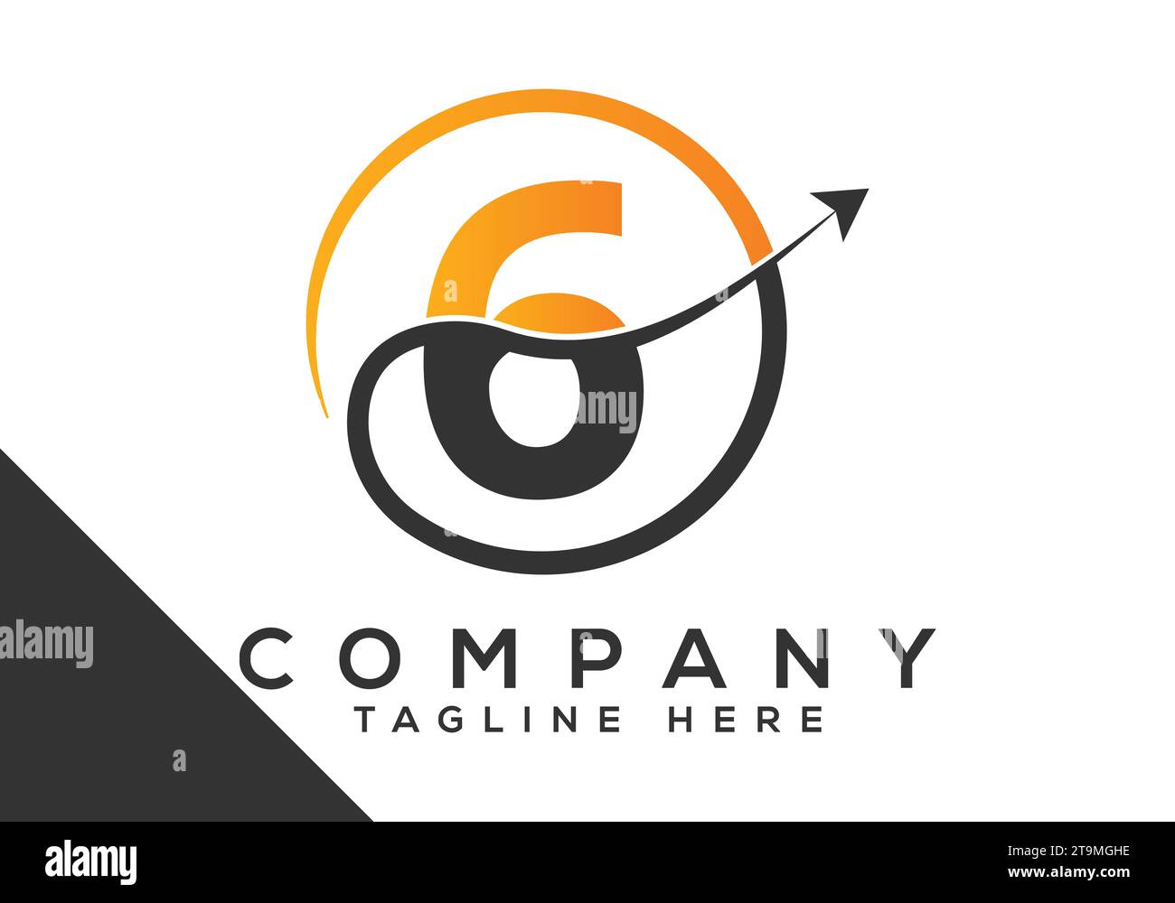 Letter 6 Finance Logo Design Vektorvorlage. Logo Für Marketing Und Finanzunternehmen. Stock Vektor