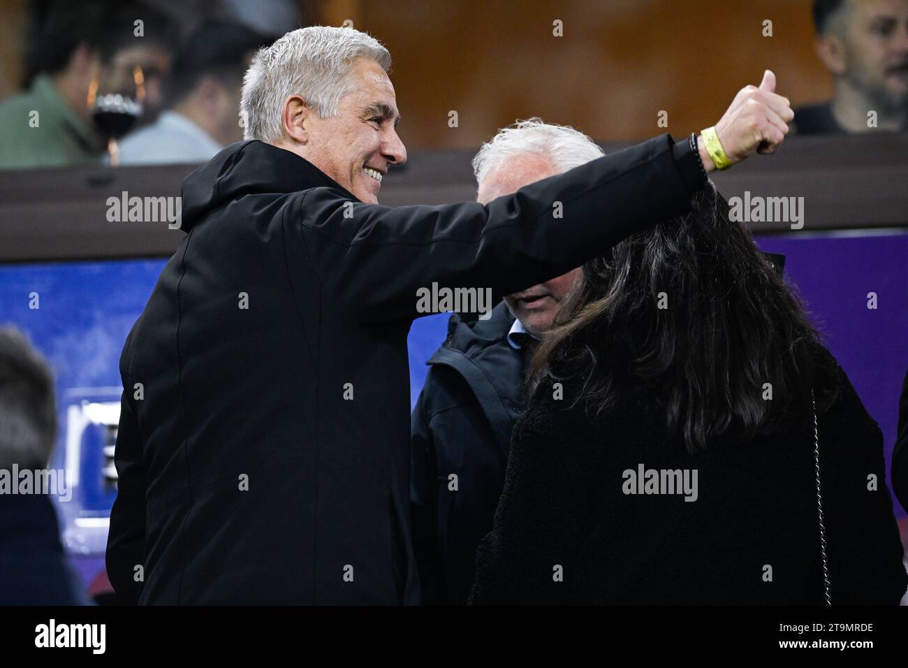 Brüssel, Belgien November 2023. Thierry Dailly besucht am 15. Tag der ersten Liga der Jupiler Pro League 2023-2024 in Brüssel ein Fußballspiel zwischen RSC Anderlecht und RWD Molenbeek, am Sonntag, den 26. November 2023. BELGA FOTO LAURIE DIEFFEMBACQ Credit: Belga News Agency/Alamy Live News Stockfoto