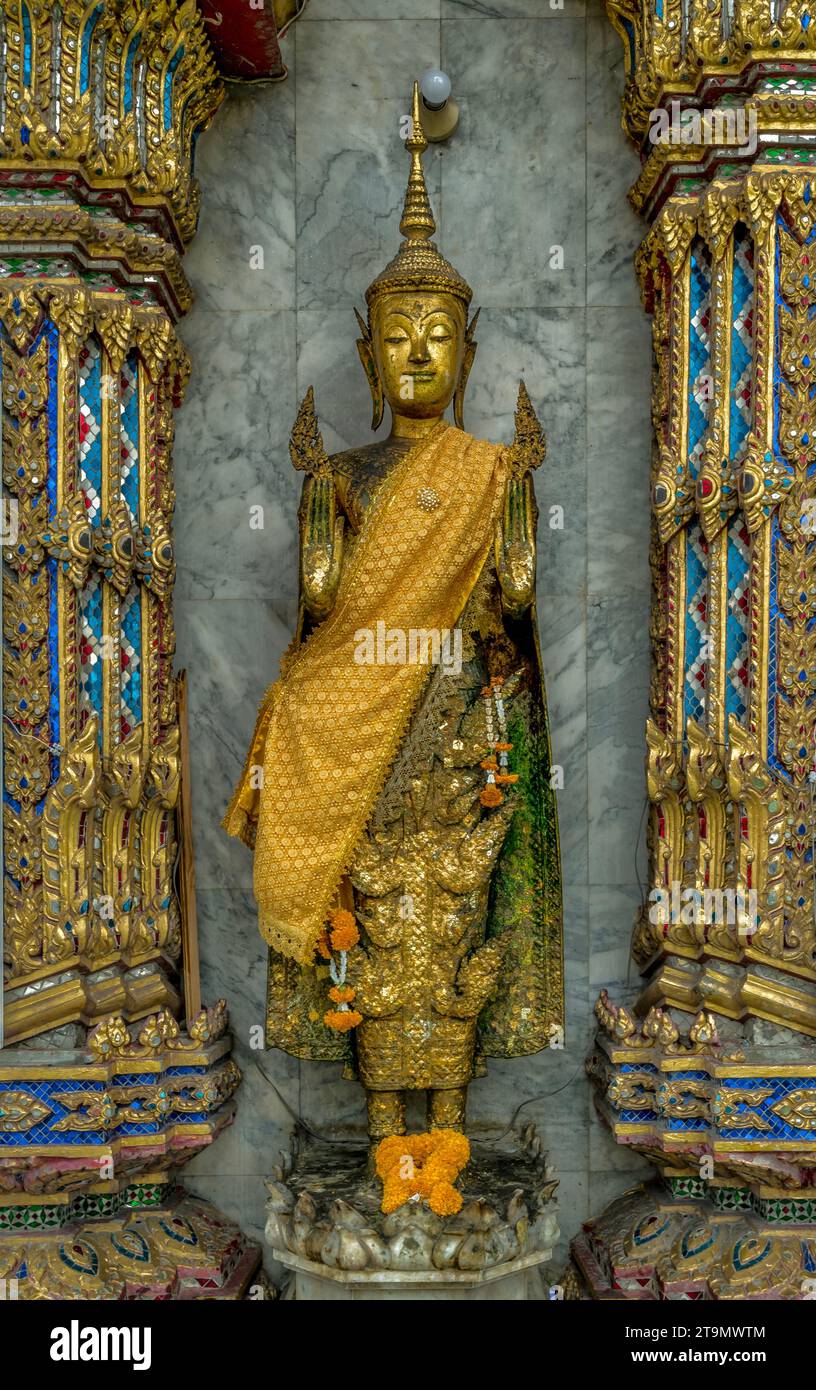 Wat Hua Lamphong Tempel Detail Bangkok Stockfoto