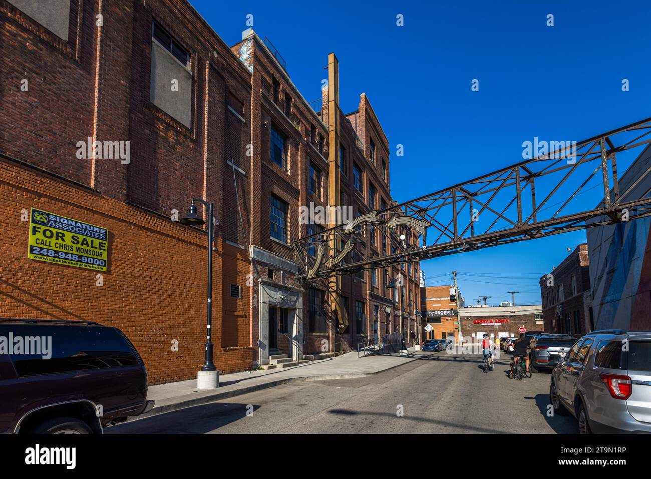 Ehemalige Brauerei in der Nähe des Eastern Market. Detroit, Usa Stockfoto